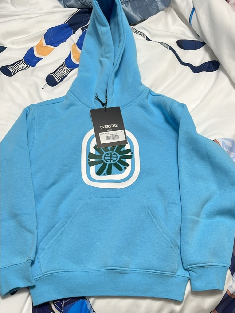 NWT Overtime Kids Blue 'Hooping is Paradise' Graphic Hoodie